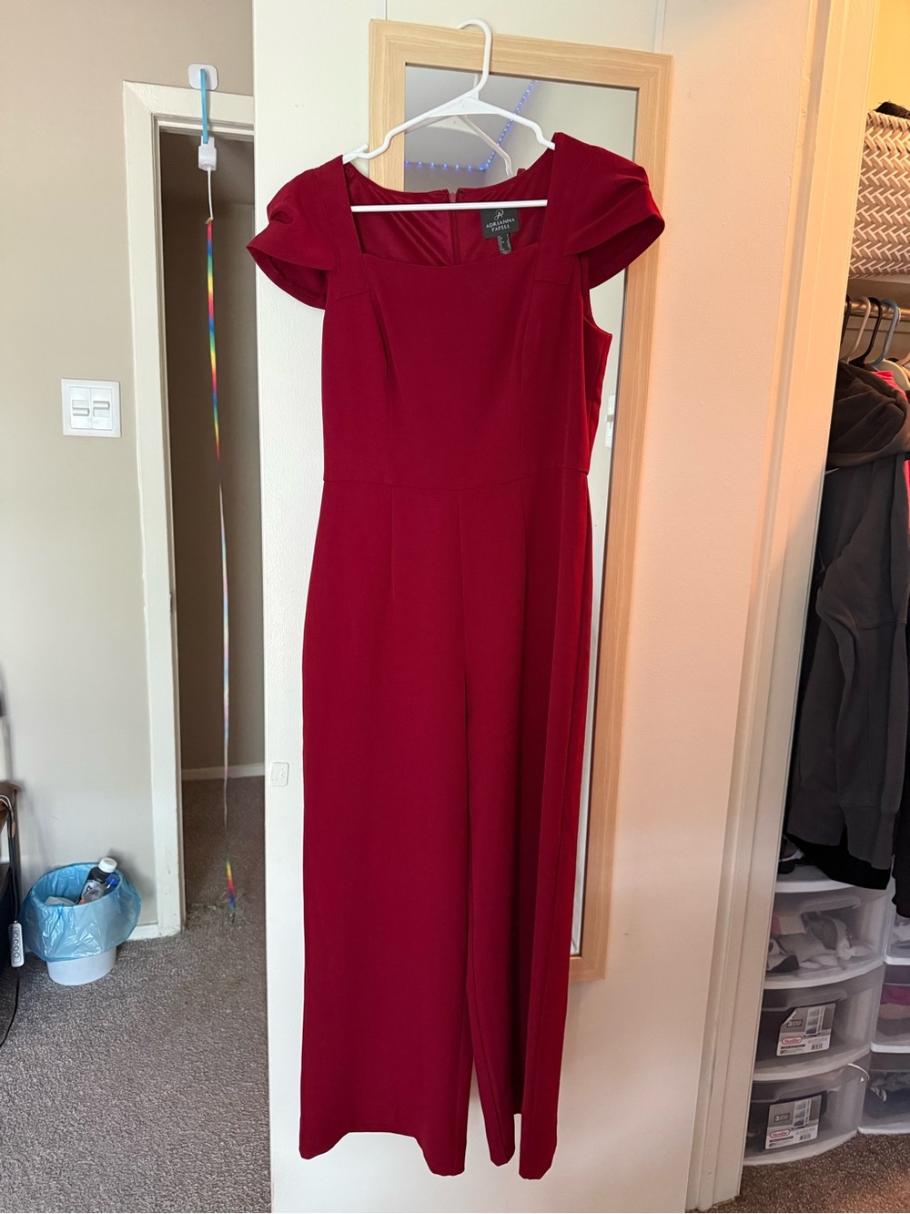 Adrianna Papell Deep Red Dress Top
